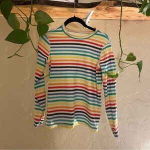 Primary Multicolor Striped Rashguard/Swim Shirt